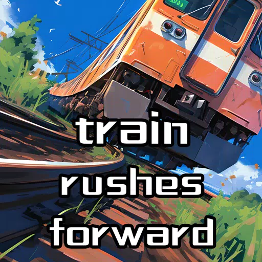 The train rushes forward