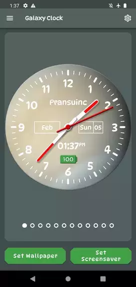 Galaxy Clock Live Wallpapers Schermafbeelding 0
