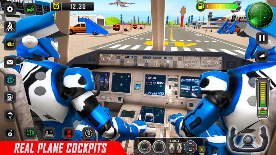 Robot Avion Pilote Jeux 3D Capture d'écran 1