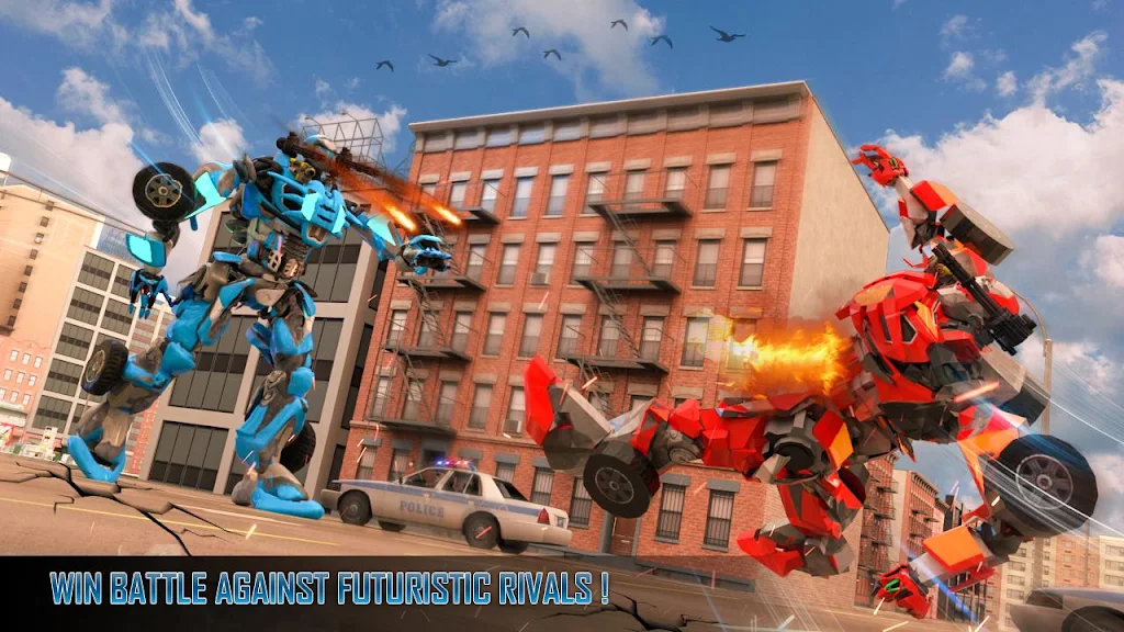 Police Air Jet Multi Robot Shooting Game Capture d'écran 0