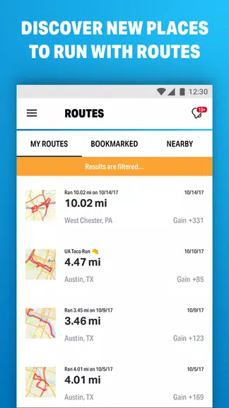 Schermata Map My Run powered by Outside 2