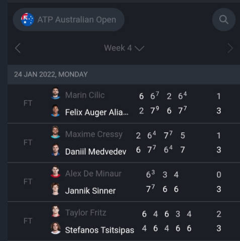 ATP live scores : Tennis live Screenshot 0