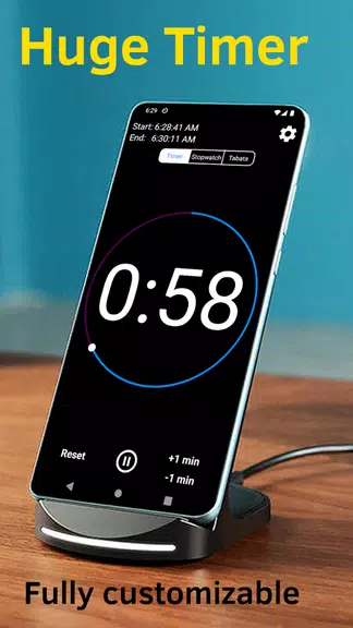 Huge Timer Stopwatch Tabata Screenshot 0