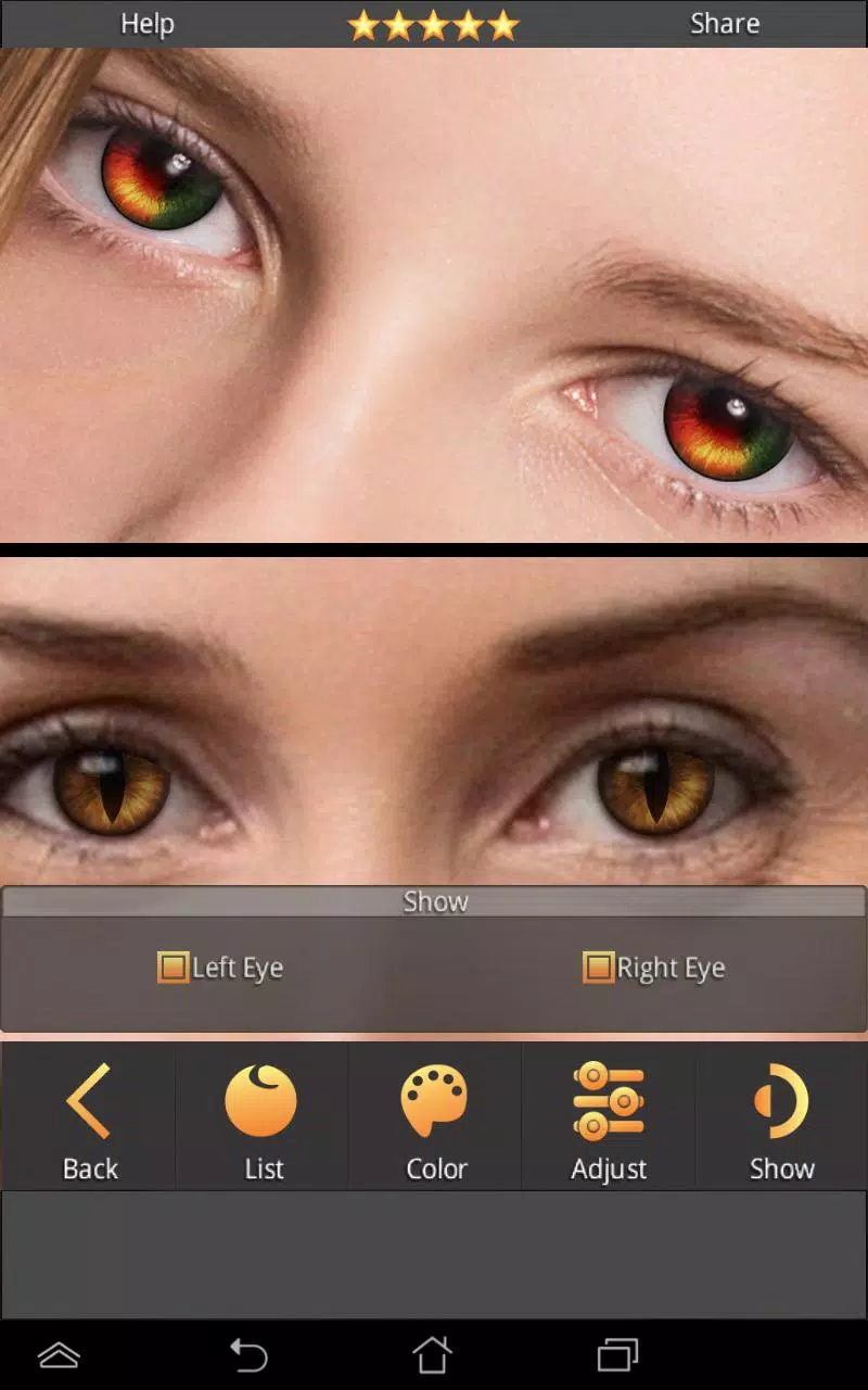 FoxEyes - Change Eye Color স্ক্রিনশট 1