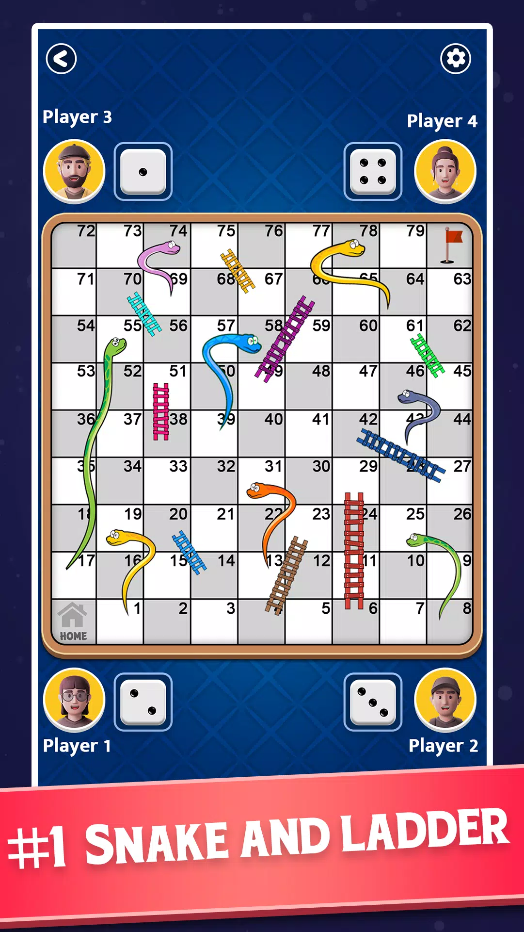 Snakes and Ladders - Ludo Game Schermafbeelding 1