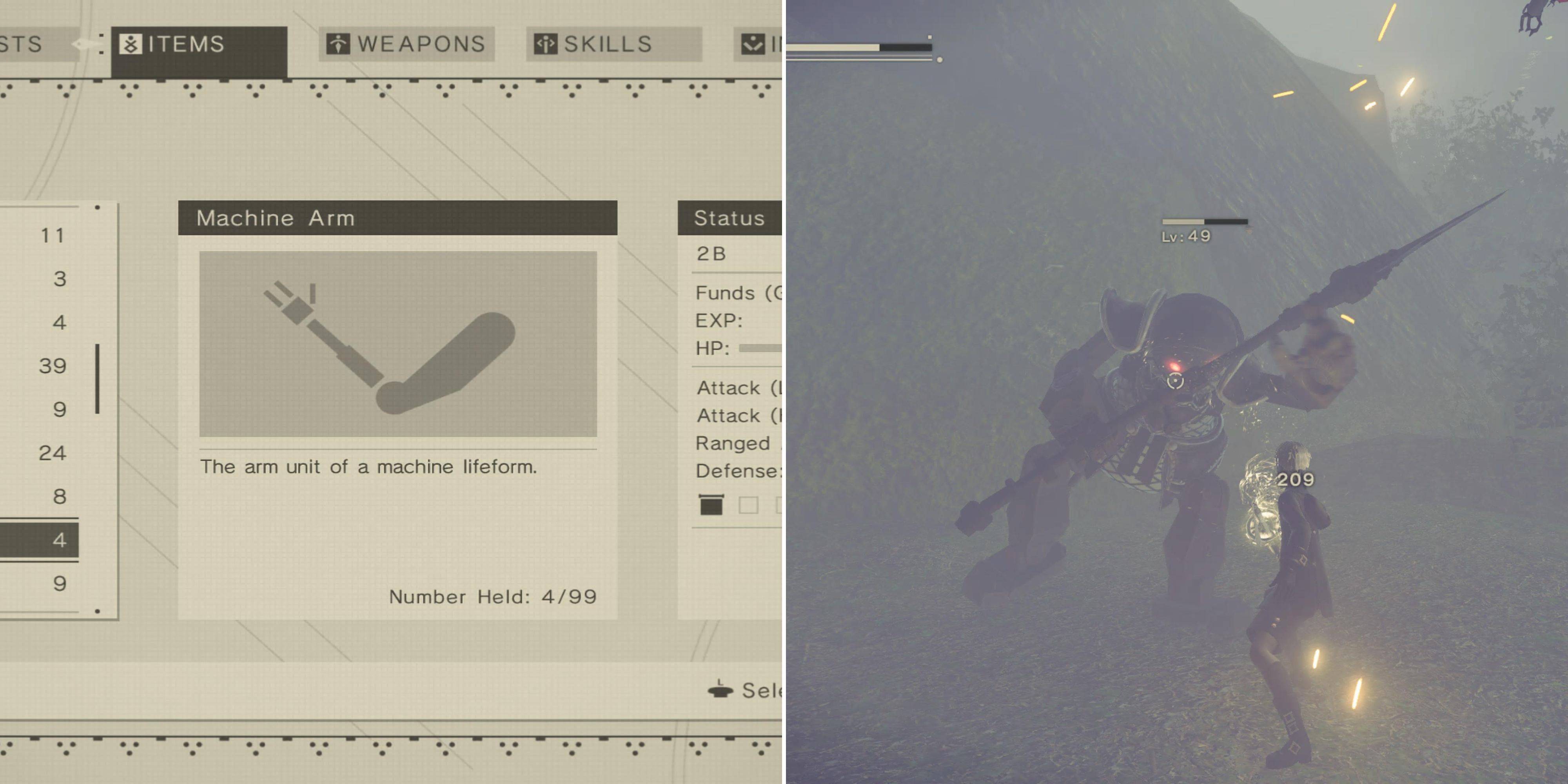 NieR: Automata – Onde cultivar armas de máquinas